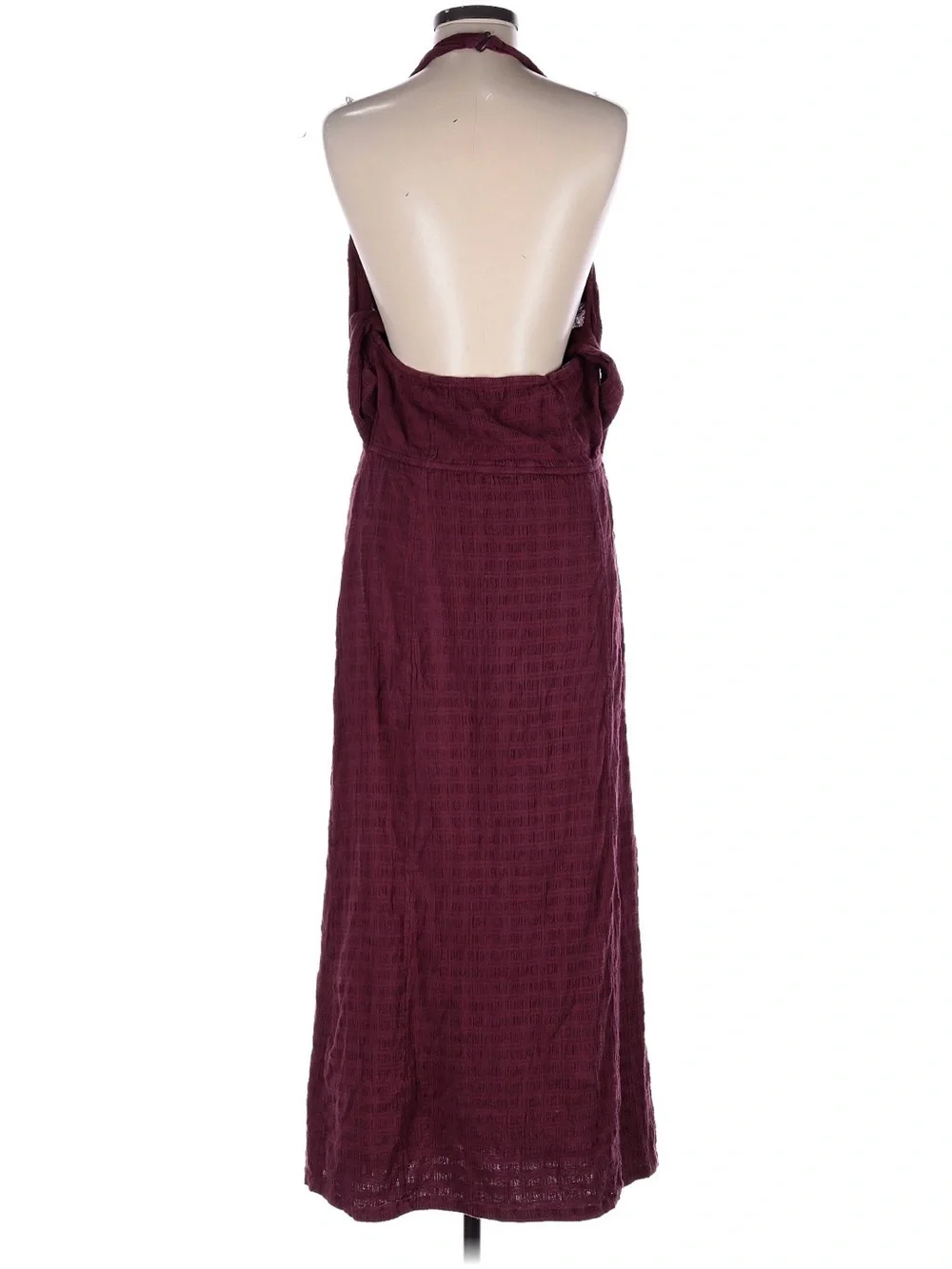 Free People Backless Cutout Maxi Dress in Wine